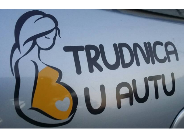 Trudnica u autu-Nalepnica Trudnica u autu-Nalepnica