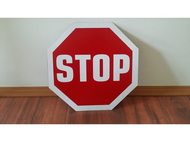 STOP znak/tabla upozorenja 28x28 cm