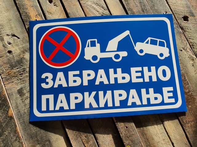 Tabla Zabranjeno parkiranje 50x30cm