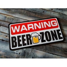 Ukrasna tabla-Warning Beer zone